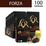 L'OR 100 Nespresso* Compatible Capsules Forza 10 Packs of 10 Espresso Capsules