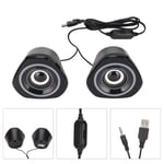 Computer Speakers Small USB Powered Wired Desktop Speakers With LED Light Fo GHB