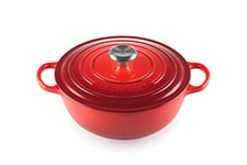 Le Creuset Marmite Signature en Fonte Émaillée avec Couvercle, 26 cm, Ronde, 4 L, 4,255 kg, Cerise, 21114260600430