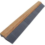 Bordure pour dalle bois clipsable XTiles - 118 x 19,5 cm - Brun