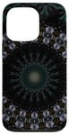 iPhone 13 Pro Dark Fantasy Mandala Pattern Yellow And Blue Case