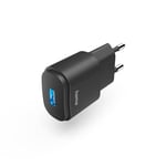 Hama Chargeur Secteur USB (Bloc Secteur USB-A, 6W, 5V/ 1.2A, Adaptateur Secteur Universel, Chargeur Replacement pour c) Noir