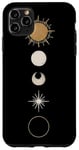 iPhone 11 Pro Max Minimalist Celestial Art Golden, Sun Full Moon Case