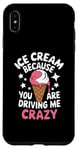 iPhone XS Max Ice Cream Because You Are Driving Me Crazy Case