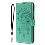 Folio Case for Samsung A23 & M23 Wallet and Stand Mandala Dream Catcher Green