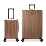 Traveler's Choice Dana Point Hartschalen-Koffer-Set de Barres de Service, Rose Gold, 2-Piece Set, Dana Point Valise Rigide Extensible avec roulettes pivotantes