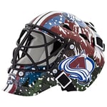 Franklin Sports Mini Masque de Gardien de But de Hockey Avalanche du Colorado de la LNH avec étui – Masque de Gardien de But de Collection avec Logos et Couleurs Officiels de la LNH