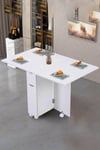 Multipurpose Folding Dining Table with 2 Drawers