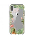 Coque Iphone XS Tropical day Flamant Ananas summer Exotique fleur