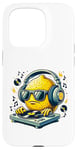 Coque pour iPhone 15 Pro Cool Lemon DJ Casque audio