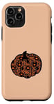 Coque pour iPhone 11 Pro Citrouille noire toile d'araignée pêche Blush femmes filles Halloween