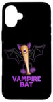 Coque pour iPhone 16 Plus Jeu de mots amusant en forme de chauve-souris vampire