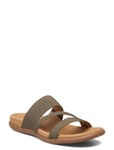 Slip-In Platta Sandaler Khaki Green Gabor