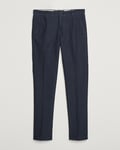 Incotex Slim Fit Houndstooth Stretch Slacks Navy