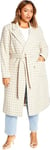 City Chic Women's Apparel Citychic Plus Size Coat Julissa Jacket, Cream Houndstooth, 26