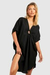 O-ring Linen Look Cover-up Beach Kaftan