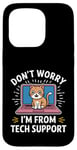 Coque pour iPhone 15 Pro Funny Tech Support Chat Humour Logiciel de cybersécurité pour ordinateur portable