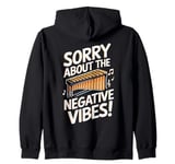 Negative Vibes Music Marimbist Musician Vibraphonist Marimba Zip Hoodie