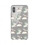 Coque Iphone XR licorne nuages unicorn cute kawaii transparente