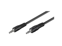 3.5Mm Minijack Stereo Cable Male/Male, 2.5M, Black