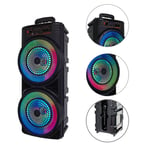 6000W Portable Bluetooth Speaker Sub woofer Heavy Bass Sound System Party + Mic