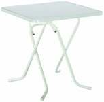 BEST 26527000 Primo Table Pliante carrée à Pieds en Ciseaux Blanc 67 x 67 cm