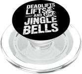 Funny Deadlifts and Jingle Bells Santa Claus Gym Fitness Pun PopSockets PopGrip for MagSafe