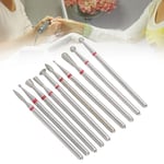 10Pcs Nail Drill Bits Burr Grinder Multi Shape Milling Removal Polishing Man REL