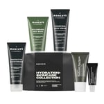 ManCave Hydration+ Skincare Collection Gift Set, SPF 20 Protective Moisturiser, Face Wash, Face Scrub, Hyaluronic Face Serum, Anti-Fatigue Eye Gel, Dermatologically Tested, Natural Formulations, Vegan