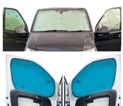 Kit Store de fenêtre Compatible avec VW Caddy (Date 2020) (kit Complet + hayon + fenêtre de Toit), Couleur du Dos en Turquoise, réversible et Thermique