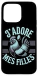 Coque pour iPhone 15 Pro Max Humour Poule Jardin Poules