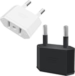 2 Pièces Adaptateur Prise Usa, Us Vers France Adapter, Fiche D'Adaptation Usa Deutschland Stecker, Fiche De Voyage Us Vers Eu, Adaptateur Us Vers Eu, Adaptateur Usa Prise, Adaptateur Eu Prise