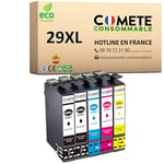 COMETE, Marque française - 29XL - 5 Cartouches d'encre Compatibles avec Epson 29 XL Fraise - pour Epson Expression Home Cartouche XP 245 XP 235 XP 255 XP 345 XP 355 XP 455 (2 Noir et 3 Couleur)