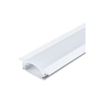 Profilé Aluminium Blanc Encastrable Hauteur 7,4mm Diffuseur Blanc pour Ruban led 2m