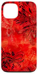 Coque pour iPhone 13 Rouge Abstrait Ethnique Rejoice Always Christian Bible Verse