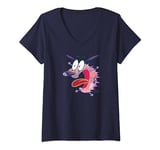 Courage the Cowardly Dog Evil Inside T-Shirt avec Col en V