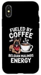 Coque pour iPhone X/XS Fueled by Coffee and Belgian Malinois Energy Dog Lover