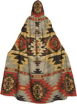 v1937 Unisex Halloween jouluhupullinen viitta juhlapuku Aztec Navajo Geometric Pattern hun1937