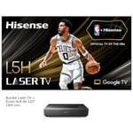 Hisense 120L5HA - Pack Vidéoprojecteur Ultra Courte Focal Laser 4K + Écran 120"