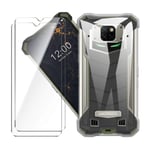 LJSM Case for DOOGEE S88 PRO/Doogee S88 Plus + [2 Pieces] Tempered Film Glass Screen Protector - Transparent Silicone Soft TPU Cover Shell for DOOGEE S88 PRO (6.3")