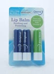 Lip Balm Soothing & Protecting Derma intensive+ with Vitamin E - 3 in Pack