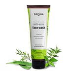 Sirona Anti Acne Face Wash for Men & Women – 4.2 Fl Oz with Neem, Green Tea, Tea Tree Oil & Aloe Vera | for Unclogs pores, Reduces sebum production & Calms inflammation