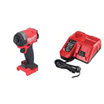 Milwaukee 2953-20 18V Lithium-Ion Brushless Cordless 1/4'' Hex Impact Driver (Bare Tool), Red & M12-18FC M12-M18 Multi Fast Charger, 230 V, One Size