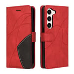 CXTcase Coque Samsung Galaxy S23 Plus,Flip Magnétique Protection Case Portefeuille Samsung Galaxy S23 Plus,Antichoc Housse, Étui en Cuir PU pour Portefeuille avec pour Samsung Galaxy S23 Plus,Rouge