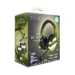 Stealth Panther Wave - Casque de Gaming Supra-auriculaire Vert Forêt Compatible avec PS4/PS5, Xbox, Switch, PC avec Micro Flexible, Prise 3,5mm, Câble 1,5m, Léger, Confortable et Durable