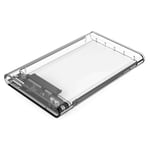 Neuf Boitier de Disque Dur 6.3cm USB 3.0 SATA Étui Boite Externe Transparent