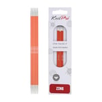 KnitPro KP47034 Set de Goupilles de Tricotage Doubles Fins Aluminium Orange 31 x 2,1 x 18 cm