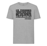 T-Shirt Homme Col Rond Citations Célèbres / Stephen Hawking Les Personnes Silencieuses Ont Les Esprits Les Plus Bruyants