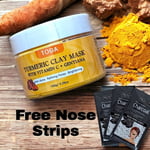 Turmeric Clay TOGA Face Mask with free Charcoal Nose Pore Strips