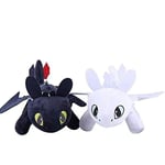 2 st/ set How to Train Your Dragon 3 Toothless Light Night Fury Soft Toy 27cm A - Perfet